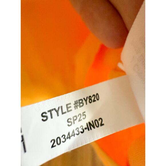 J.Crew | NWT Maxine button-back dress in linen Orange | Sz L - Picture 5 of 6